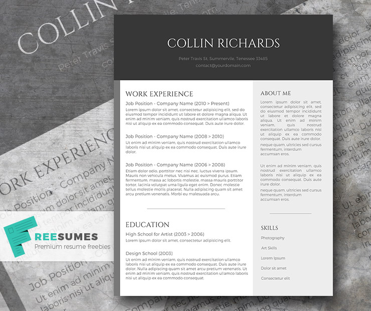 plain but trendy  u2013 the free modern resume template