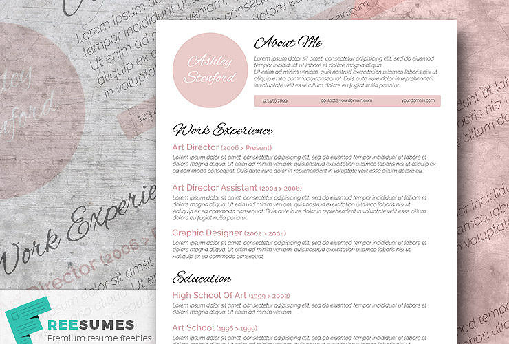 free elegant resume templates