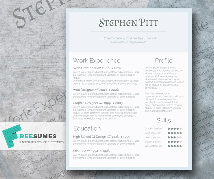 simple and clean resume