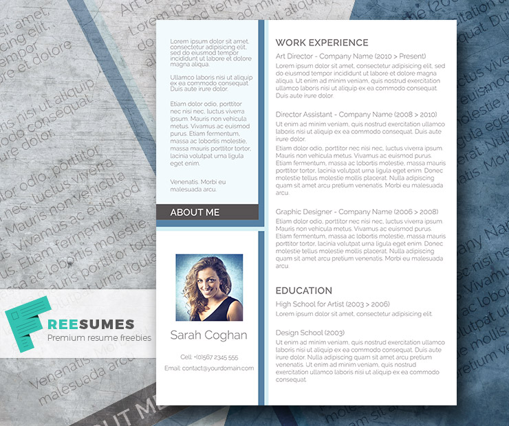 free modern resume design