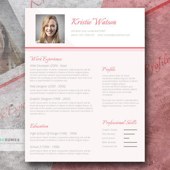 feminine resume design