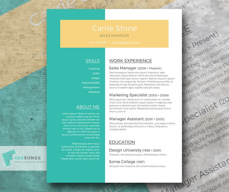 perspective resume layout