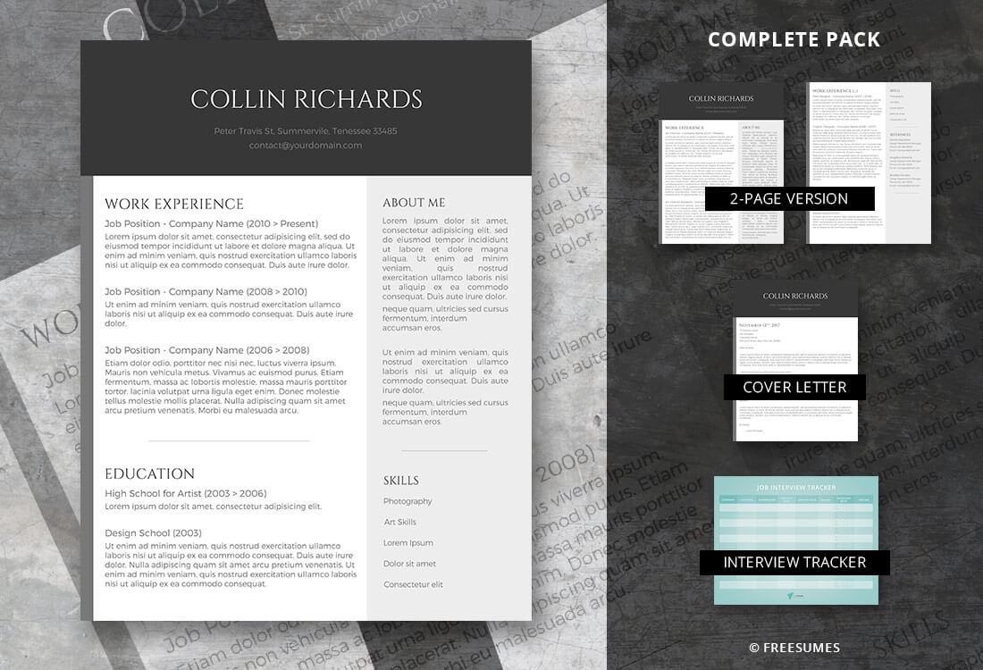 complete resume pack plain but trendy