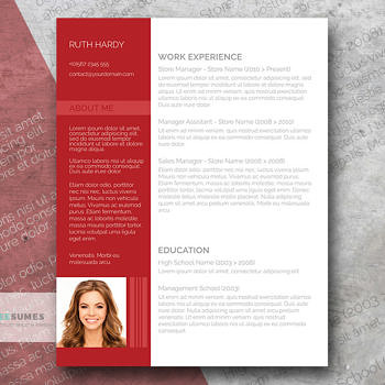 roaring red resume template