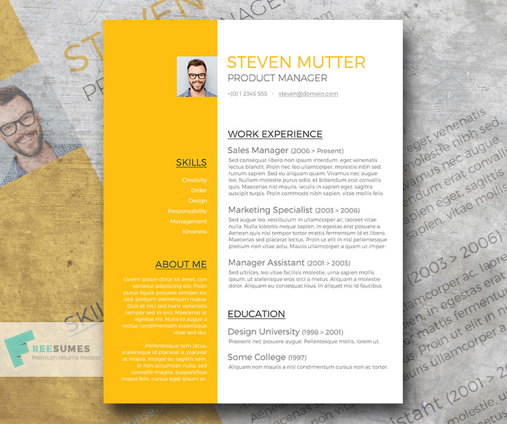 amber resume design