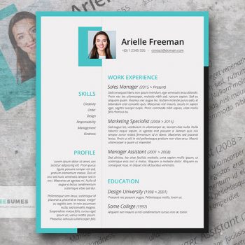 colors and shapes resume design