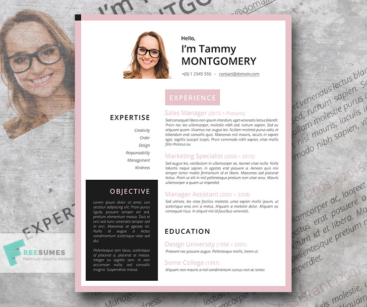 The Feminine Resume A Free Template For Microsoft Word Freesumes