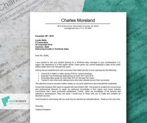 sales quote cover letter