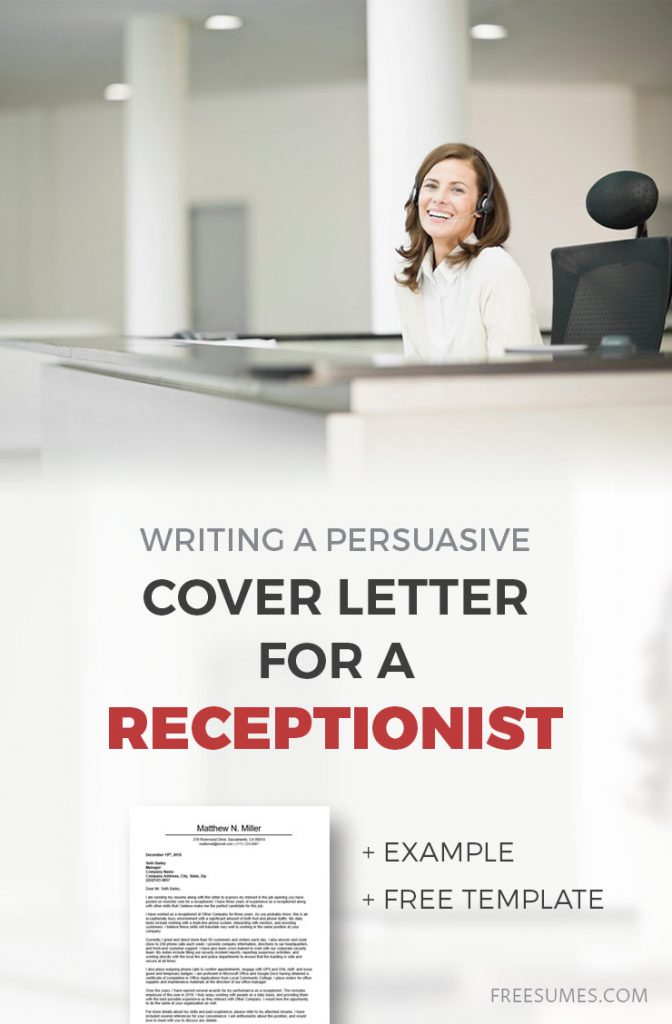 cover letter for a receptionist