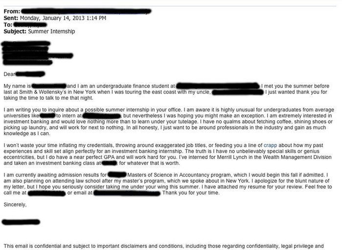 real-life honest cover letter