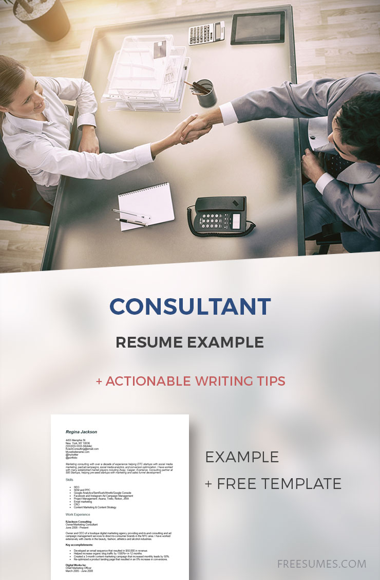 sample consultant resume