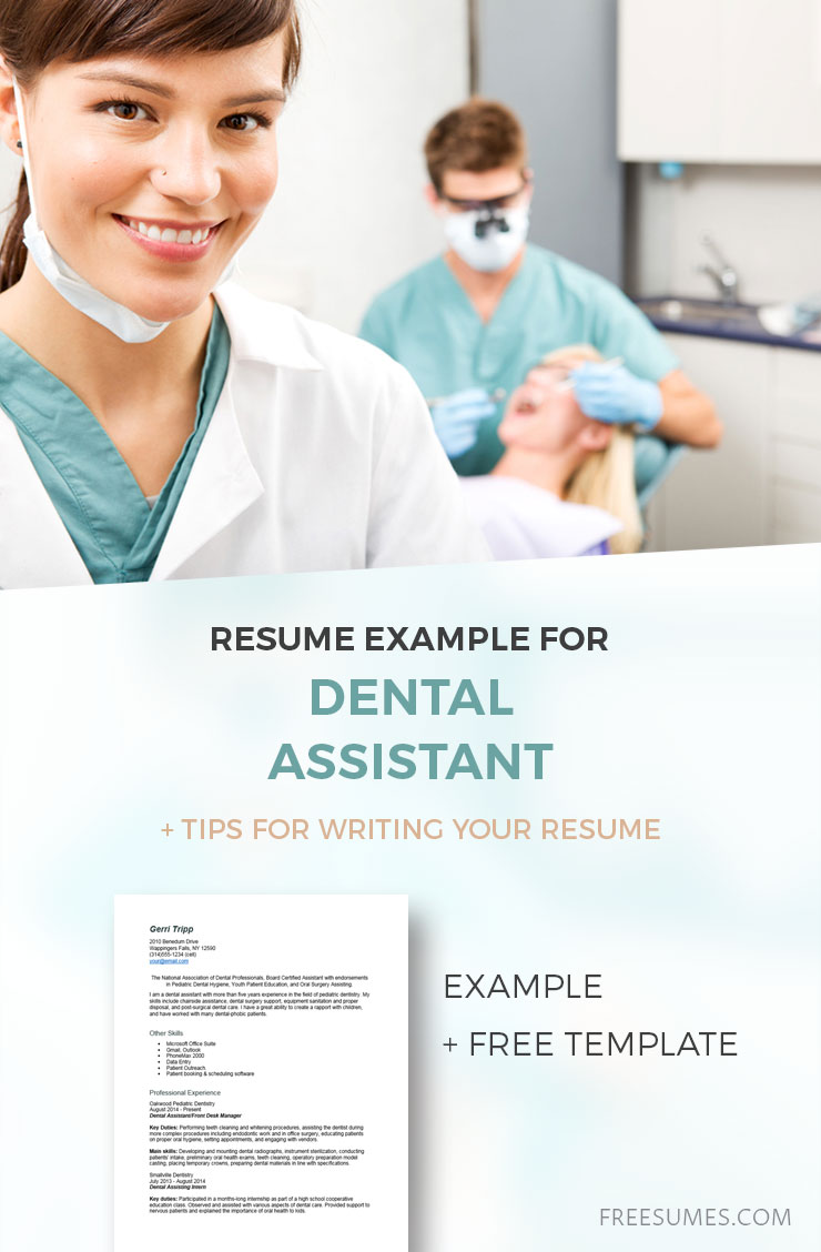 sample dental assistant resume