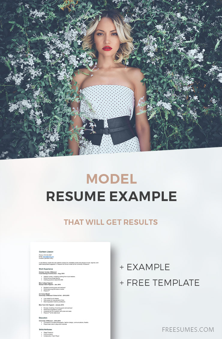 sample model resume