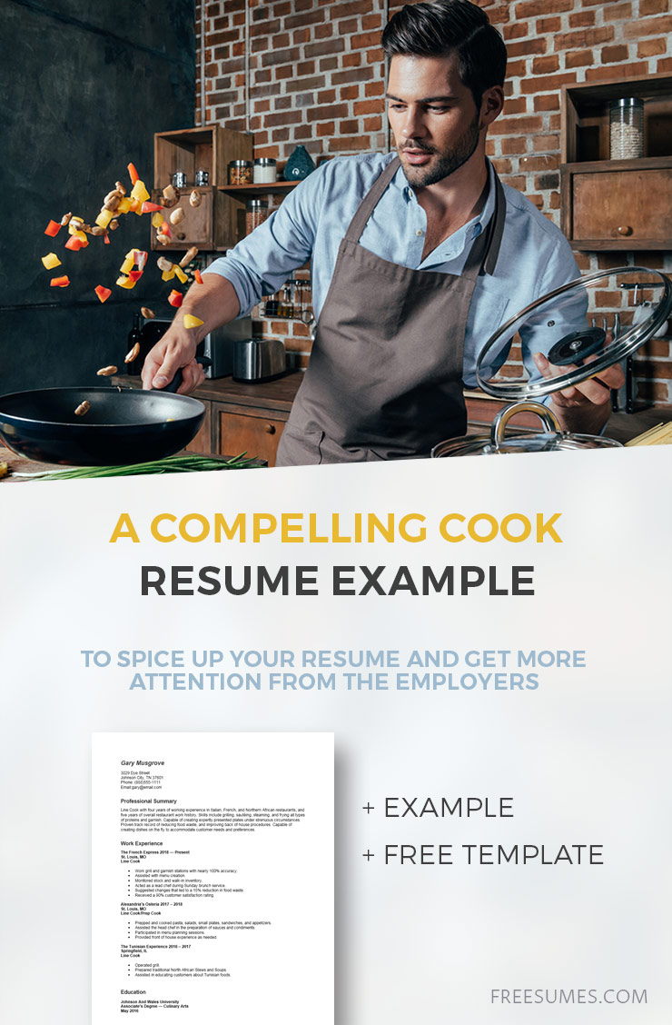 sample cook resume