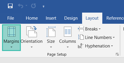 how to change margins in Word