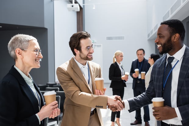 making connections at a networking event