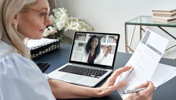 recruiter conducting a zoom interview