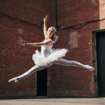 ballerina dancing in the street
