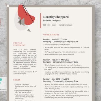 effortless elegance editable resume template