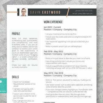 executive edge resume template