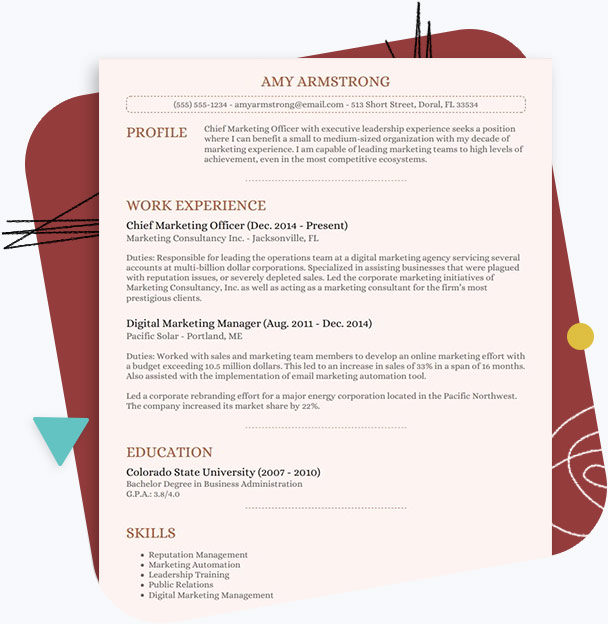 resume builder by Freesumes