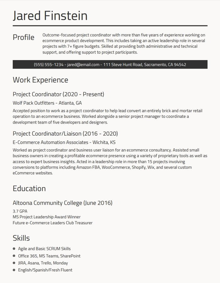resume template builder shades of black