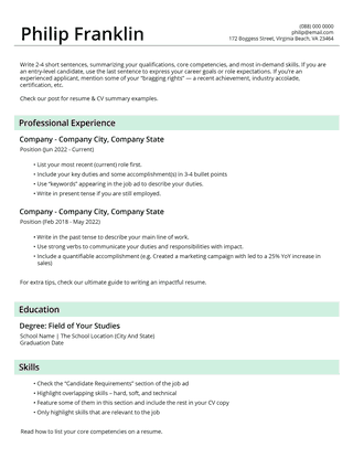 editable ATS resume template free download