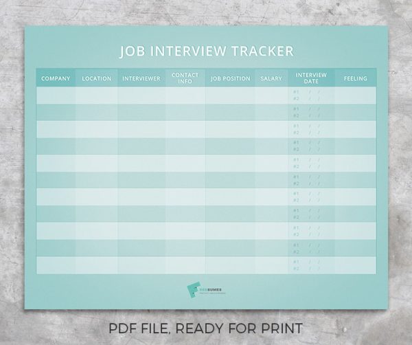 job interview tracker